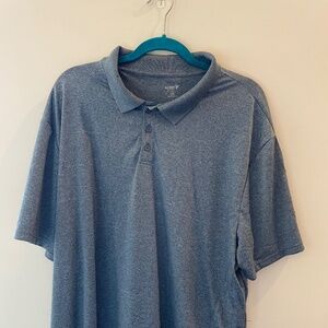 Men's Real Essentials Polo Shirt Size 3XL Blue